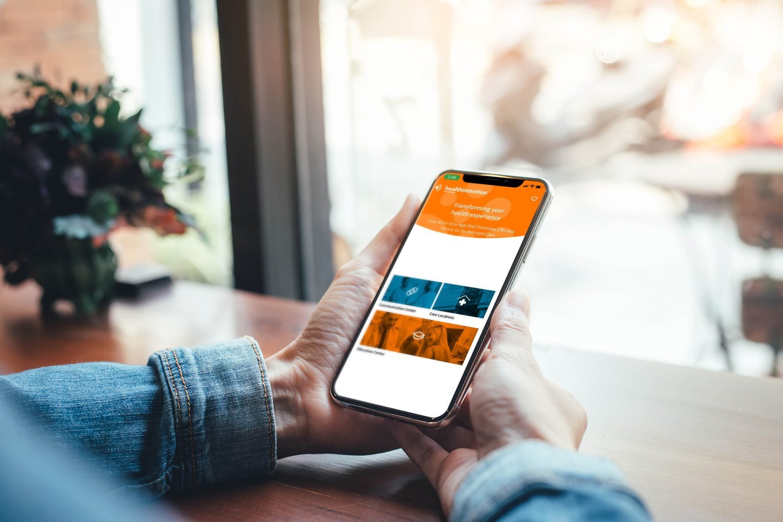 Health In Motion Network on a phone screen